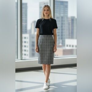 RW&CO. Suiting, Gray Knee-Length Pencil Skirt, XS